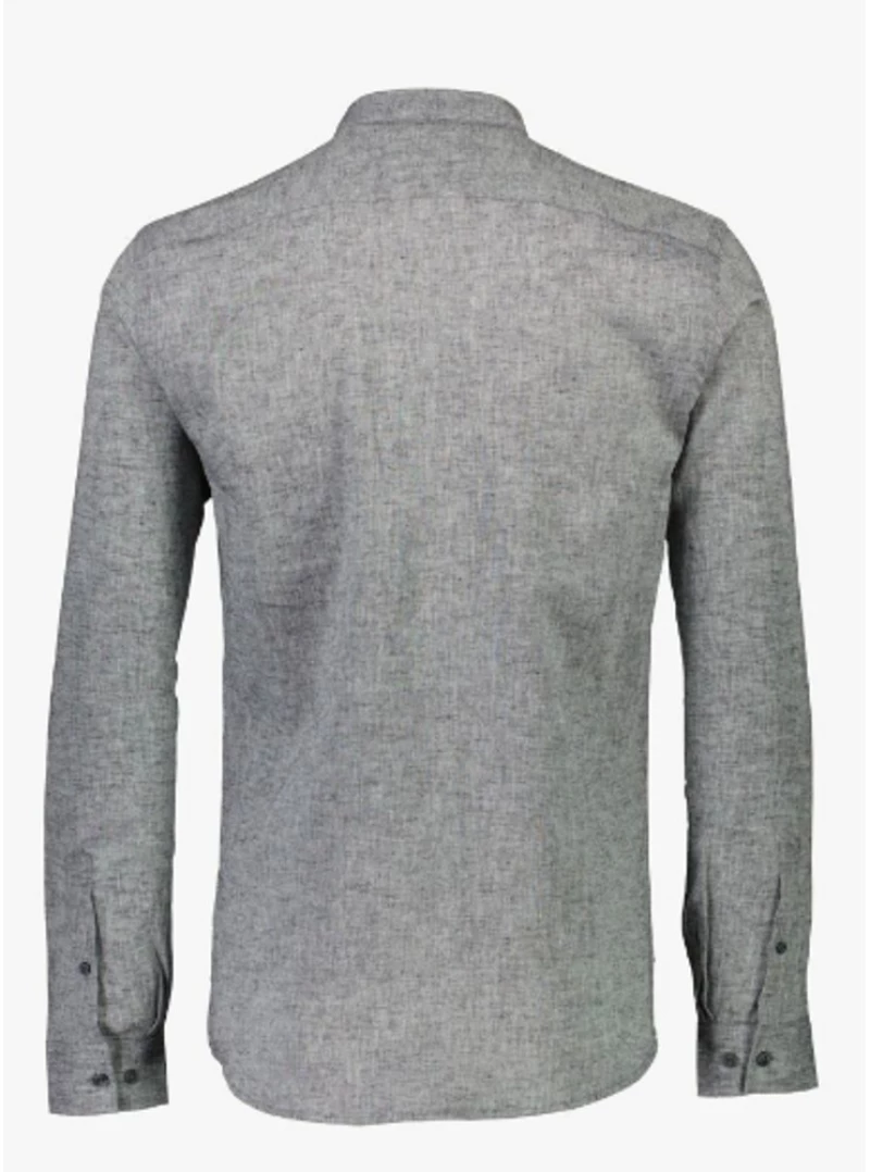 Lindbergh Men's Mandarin Linen-Shirt