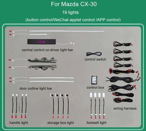 DIQ AMBIENT MAZDA CX-30 mod.2019> (Digital iQ Ambient Light Mazda CX-30 mod. 2019>, 19 Lights)