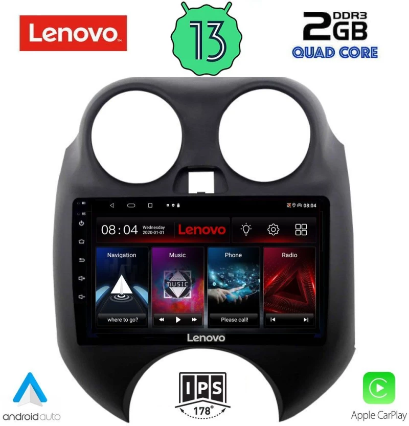 LENOVO LVD 4459_CPA (9inc) MULTIMEDIA TABLET OEM NISSAN MICRA mod. 2010-2014