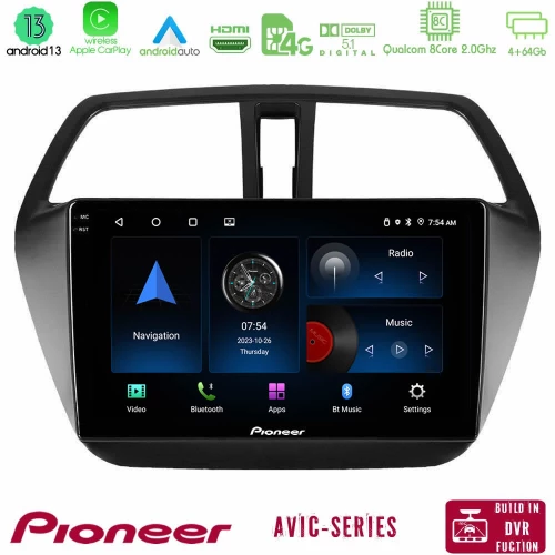 Pioneer AVIC 8Core Android13 4+64GB Suzuki SX4 S-Cross Navigation Multimedia Tablet 9"