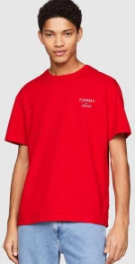 Tommy Jeans ανδρικό βαμβακερό tshirt κόκκινο DM0DM18872-XNL