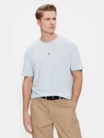 Tommy Jeans ανδρικό βαμβακερό tshirt σιέλ DM0DM17993-C10