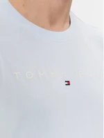Tommy Jeans ανδρικό βαμβακερό tshirt σιέλ DM0DM17993-C10