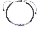 Βραχιόλι Unisex Senza Sandblasted Onyx και  Sodalite Stones SSD5197BL