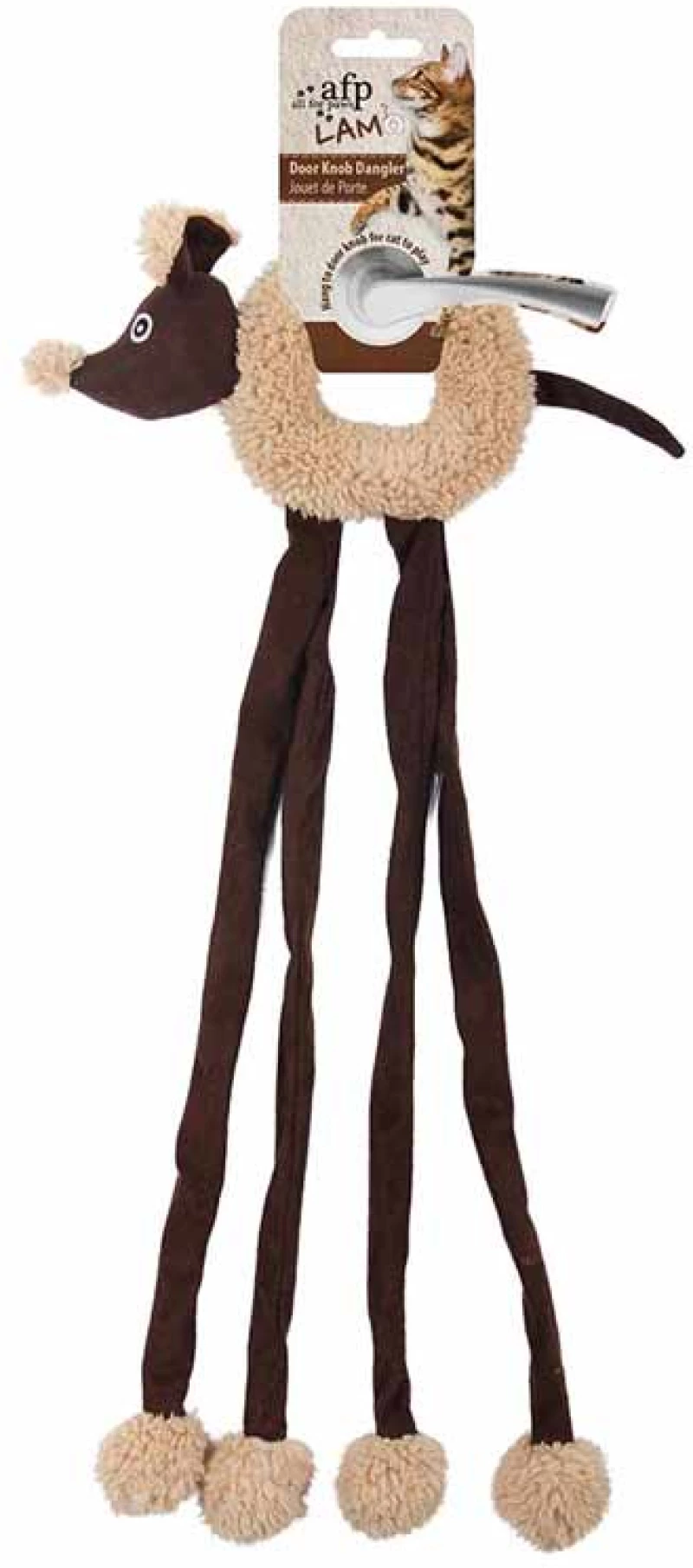 AFP Παιχνίδι Γάτας Lambswool Cuddle Door Knob Dangler με Catnip 56x7x5cm
