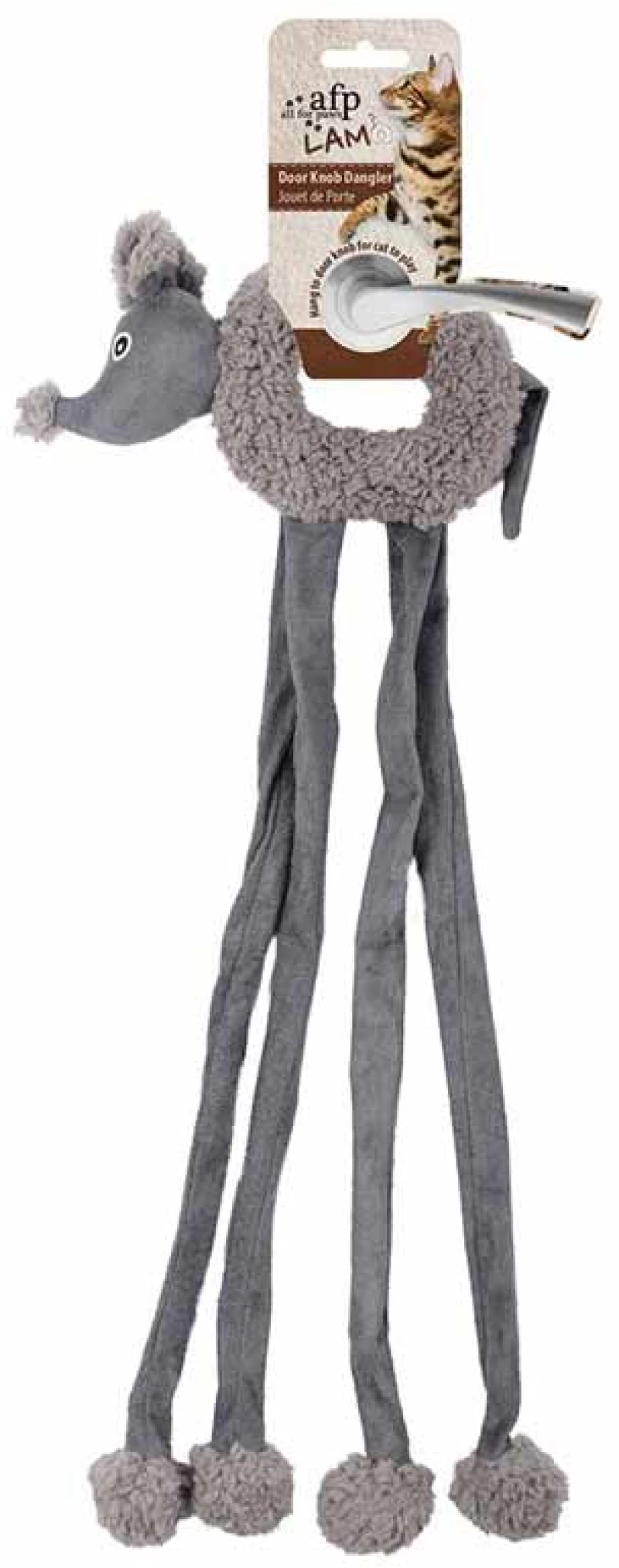 AFP Παιχνίδι Γάτας Lambswool Cuddle Door Knob Dangler με Catnip 56x7x5cm