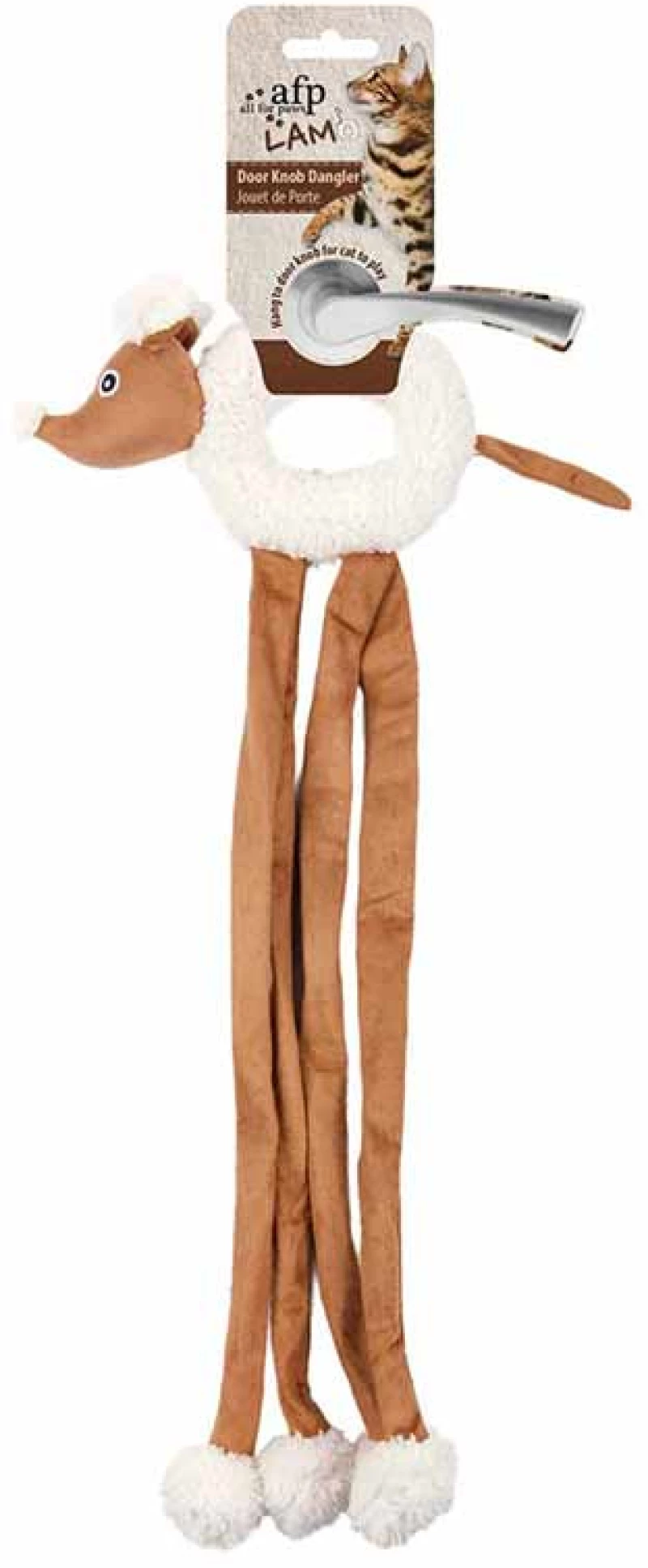 AFP Παιχνίδι Γάτας Lambswool Cuddle Door Knob Dangler με Catnip 56x7x5cm