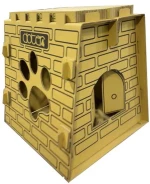 Pet Interest Cat Paper Scratcher House Yellow 51x48x50cm