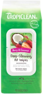 TropiClean Deep Cleaning Μαντηλάκια 20τμχ