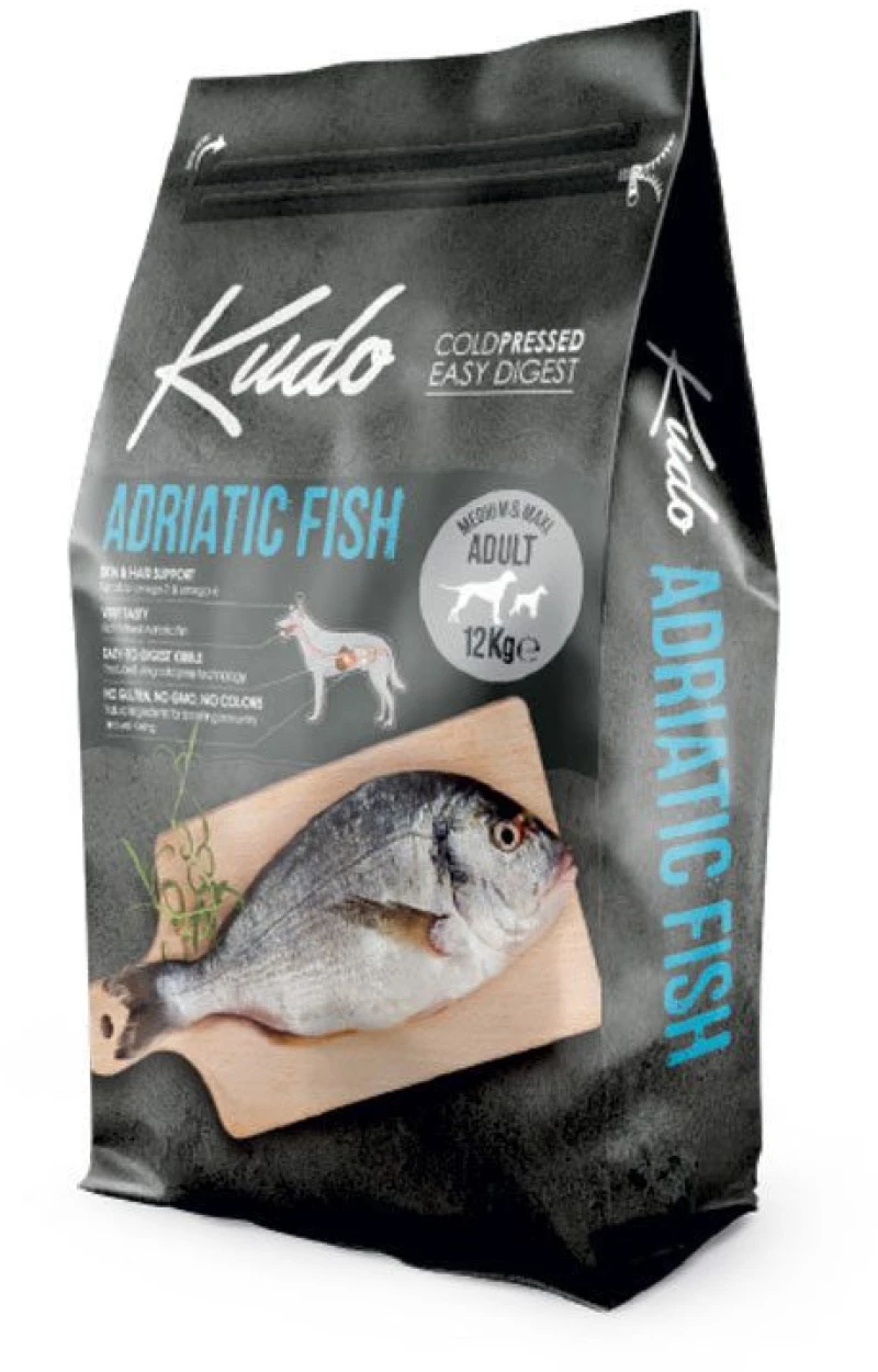 Kudo Adriatic Fish Medium & Maxi Adult 12kg + ΔΩΡΟ Λιχουδιά