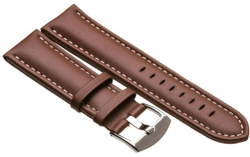 Tzevelion Δερμάτινο Λουράκι καφε 18mm art-96-brown-18