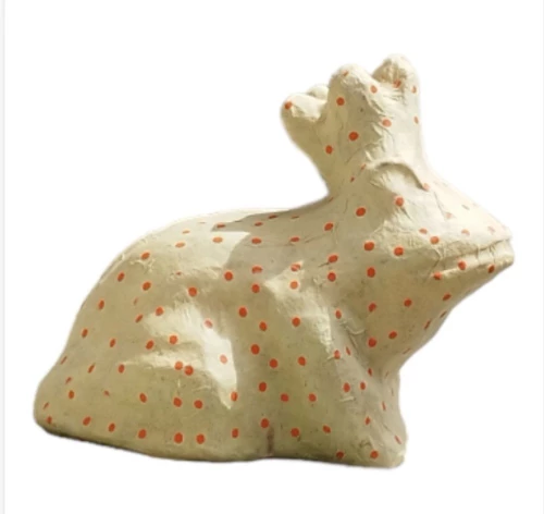 Διακοσμητικός βάτραχος πρίγκηπας Με τεχνική papier mashie Διαστάσεις 17*10