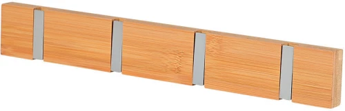 Estia Κρεμαστρα Τοιχου Ξυλινη 40x5.5x1.8cm 4 Θεσεων με Αναδιπλουμενους Γαντζους