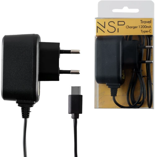 TRAVEL NSP 2600/2650 TYPE C 1200mA 1.0m BLACK OR