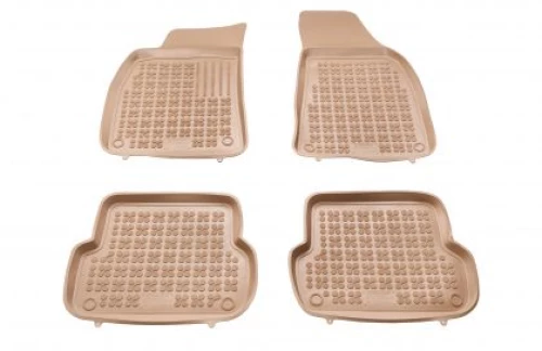 Λαστιχένια πατάκια Rezaw Plast για Audi A4 B6 / B7 (2001-2008) τύπου σκαφάκι - μπεζ - 4τμχ.