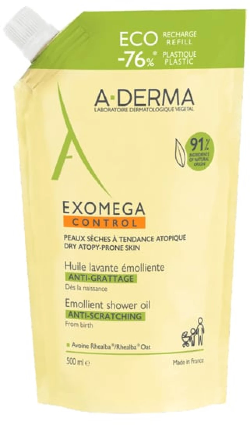 ADERMA exomega control emollient shower oil anti-scratching refill  500ml