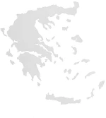 Αυτοκόλλητο Αυτοκινήτου "Χάρτης Ελλάδας'' Μικρός 11cm x 9cm Άσπρο 1 Τεμάχιο