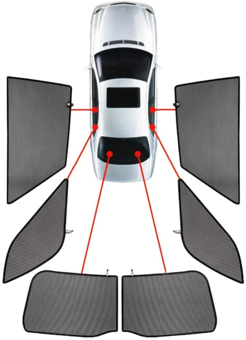 HONDA JAZZ 5D 2014-2020 ΚΟΥΡΤΙΝΑΚΙΑ ΜΑΡΚΕ CAR SHADES - 6 ΤΕΜ.