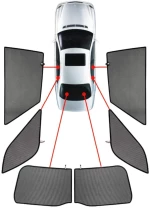 HONDA JAZZ 5D 2014-2020 ΚΟΥΡΤΙΝΑΚΙΑ ΜΑΡΚΕ CAR SHADES - 6 ΤΕΜ.