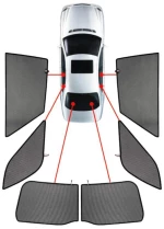 JEEP RENEGADE 5D 2015+ ΚΟΥΡΤΙΝΑΚΙΑ ΜΑΡΚΕ CAR SHADES - 6 ΤΕΜ.