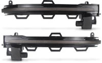 Τρεχούμενα led φλας για καθρέφτες για BMW 5 X3 F25 (2012+), X4 F26, X5 F15, X6 F16 (2015+) - φιμέ με τρεχούμενο φλας - σετ 2τμχ.