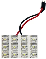 Led Πλαφονιέρας 12 Led 24volt Με 5 Αντάπτορες Λευκό 1 Τεμάχιο