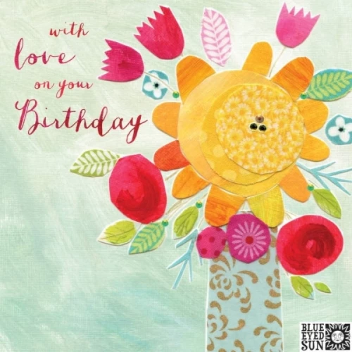 ΕΥΧΕΤΗΡΙΑ ΚΑΡΤΑ BIRTHDAY FLOWERS- DD41