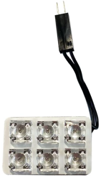 Led Πλαφονιέρας 6 Led 24volt Με 5 Αντάπτορες Κόκκινο 1 Τεμάχιο