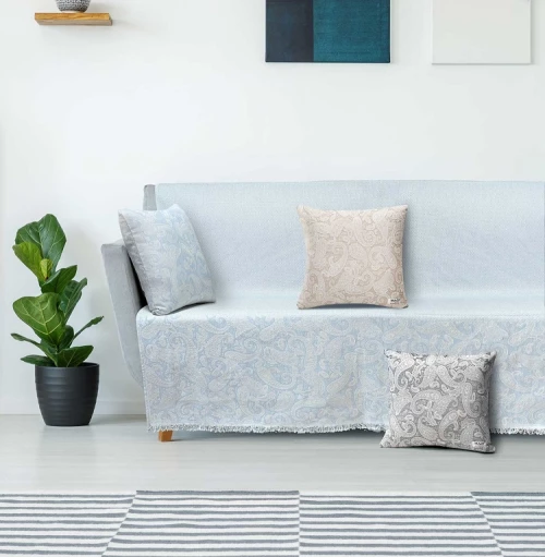 Ριχτάρι τριθέσιο (170x300) Rococo Cyan MADI