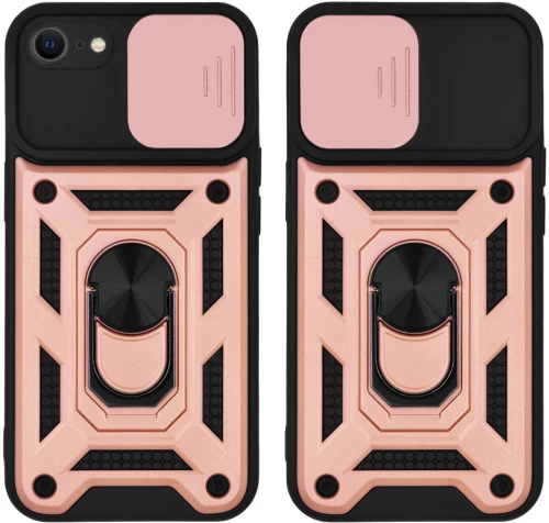 Θήκη Ring Armor CamPro Sonique για Apple iPhone 7 / iPhone 8 / iPhone SE 2020 / iPhone SE 2022 Ροζ Χρυσό - Sonique - Ροζ Χρυσό - iphone 7, iphone 8, iPhone SE 2020, iPhone SE 2022 - Θήκες Πλάτης