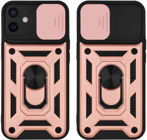 Θήκη Ring Armor CamPro Sonique για Apple iPhone 12 mini Ροζ Χρυσό - Sonique - Ροζ Χρυσό - iPhone 12 mini - Θήκες Πλάτης