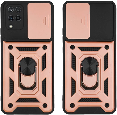 Θήκη Ring Armor CamPro Sonique για Samsung Galaxy A12 Ροζ Χρυσό - Sonique - Ροζ Χρυσό - Galaxy A12 - Θήκες Πλάτης