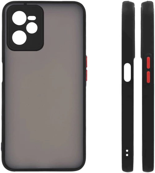 Θήκη Σιλικόνης Color Button Bumper Sonique Realme C35 Μαύρο - Sonique - Μαύρο - Realme C35 - Θήκες Πλάτης