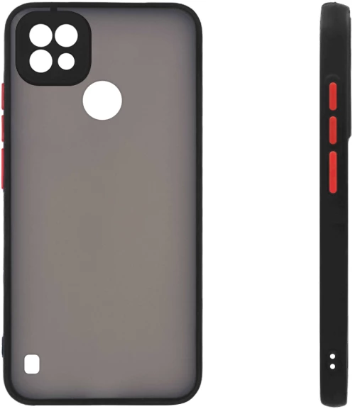 Θήκη Σιλικόνης Color Button Bumper Sonique Realme C21 Μαύρο - Sonique - Μαύρο - Realme C21 - Θήκες Πλάτης