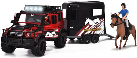 Dickie Toys Τζιπ Με Τρέιλερ & Άλογο Horse Racing - 203837018
