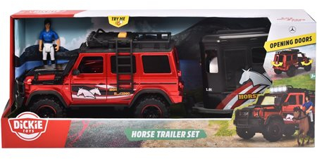 Dickie Toys Τζιπ Με Τρέιλερ & Άλογο Horse Racing - 203837018
