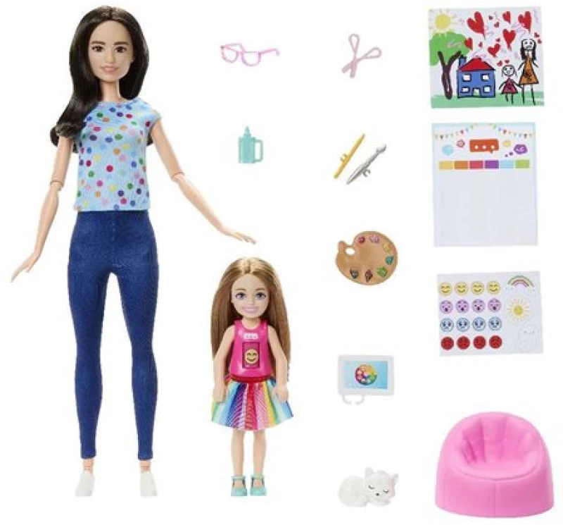 Mattel Κούκλες Barbie & Chelsea Δασκάλα Καλλιτεχνικών - HRG48