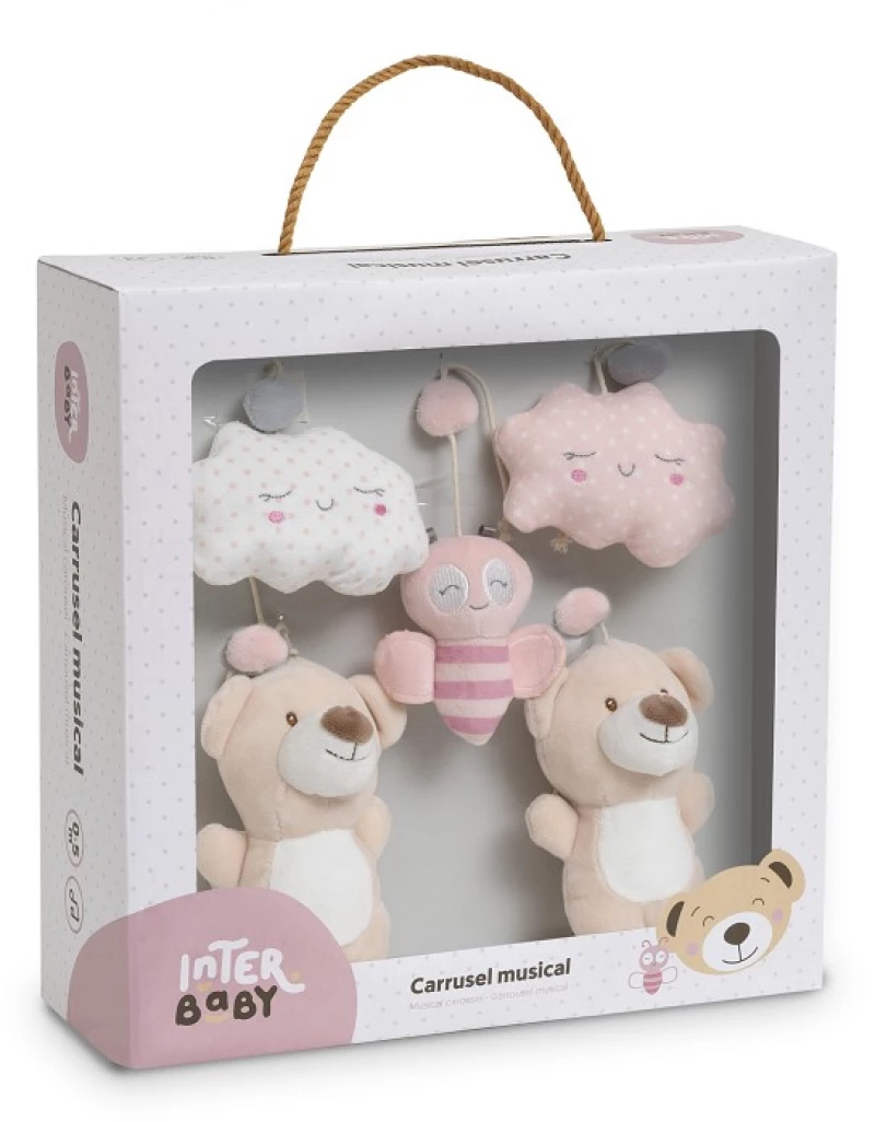 Interbaby Bear Μουσικό Carrousel Pink