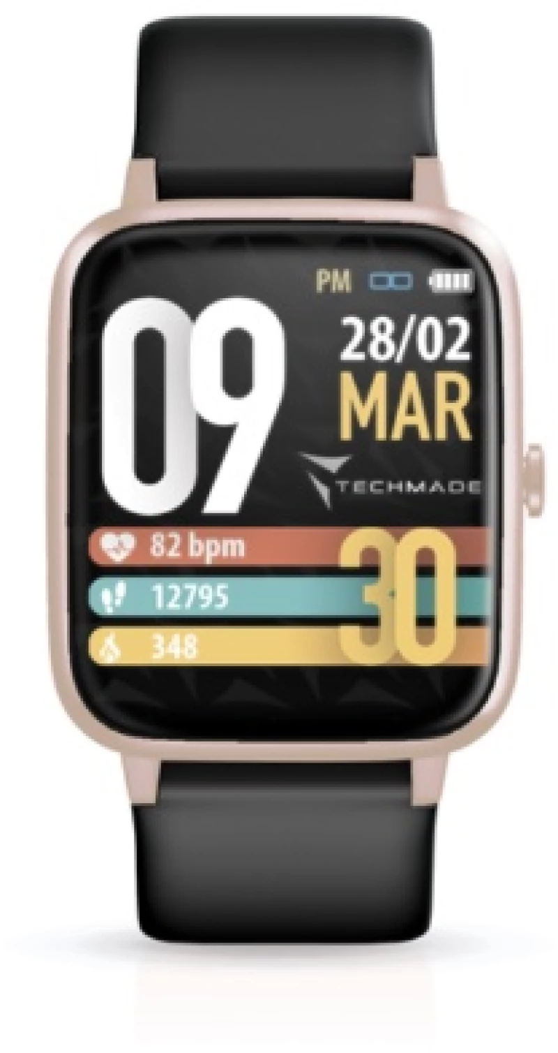 Techmade Move Series Sport GPS 37mm Smartwatch με Παλμογράφο (Rose/Black)