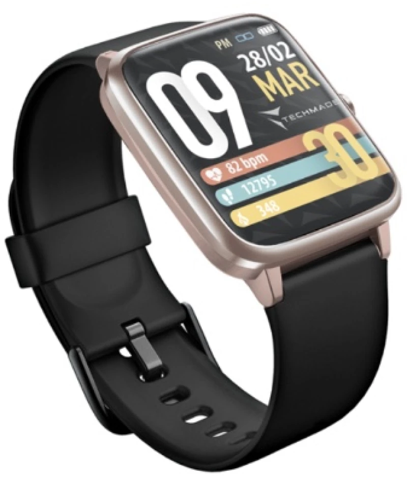 Techmade Move Series Sport GPS 37mm Smartwatch με Παλμογράφο (Rose/Black)
