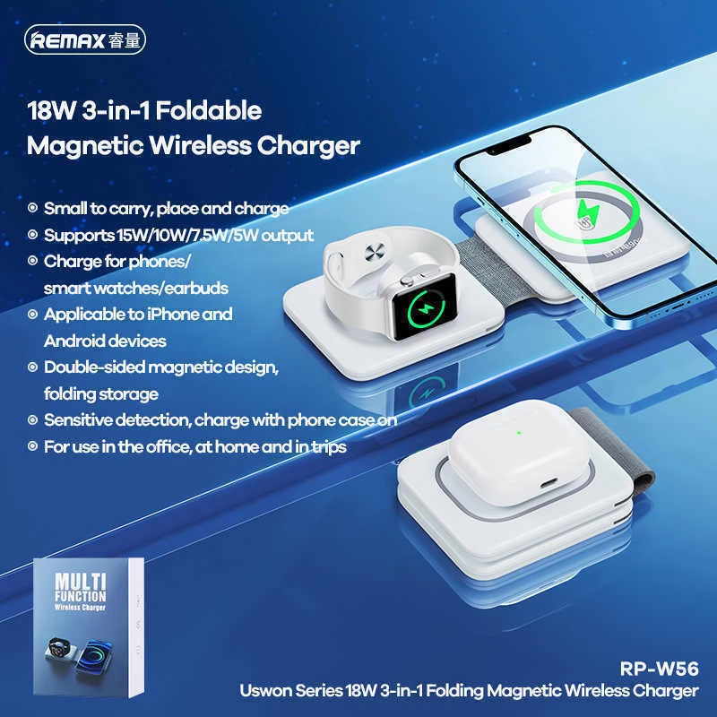Remax Φορτιστής Magsafe 18W Quick Charge 4.0 Λευκός (RP-W56 Uswon Series)