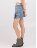 Replay Women Cargo Miniskirt Denim