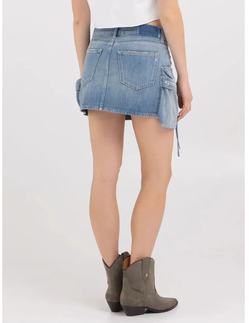 Replay Women Cargo Miniskirt Denim