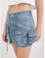 Replay Women Cargo Miniskirt Denim