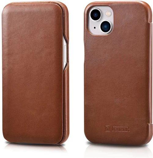 iCarer Vintage Series Curved Edge - Δερμάτινη Θήκη Apple iPhone 13 - Brown (RIX1302-BN)