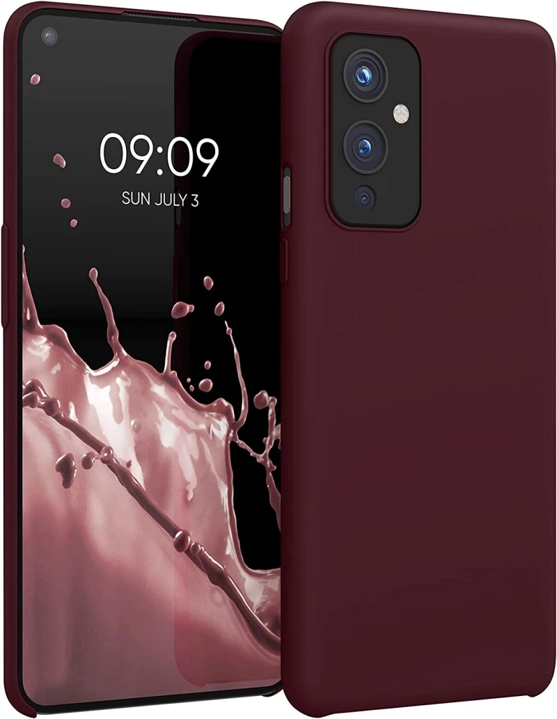 KWmobile Soft Flexible Rubber Cover - Θήκη Σιλικόνης OnePlus 9 - Tawny Red (56040.190)