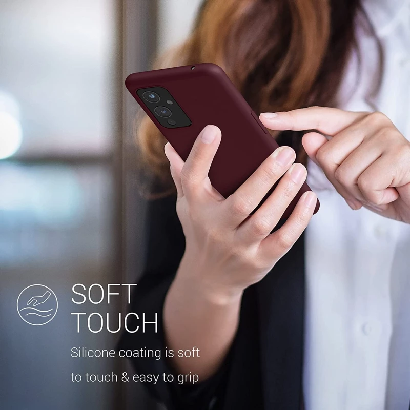 KWmobile Soft Flexible Rubber Cover - Θήκη Σιλικόνης OnePlus 9 - Tawny Red (56040.190)
