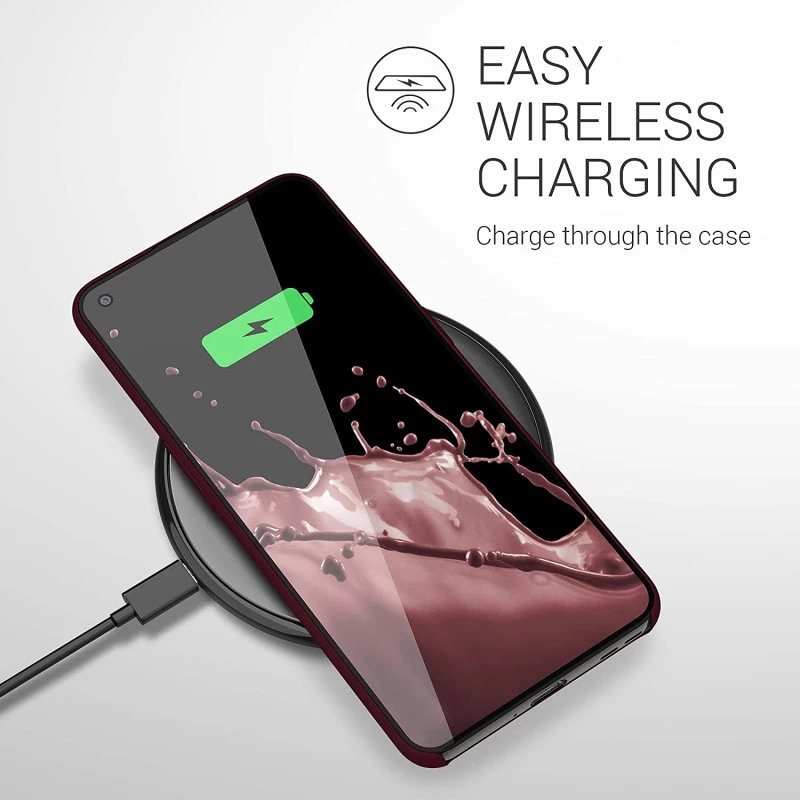 KWmobile Soft Flexible Rubber Cover - Θήκη Σιλικόνης OnePlus 9 - Tawny Red (56040.190)