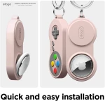 Elago W5 Case - Θήκη / Μπρελόκ Premium Σιλικόνης Apple AirTag - Sand Pink (EATW5-SPK)