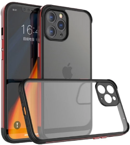 Bodycell Aluminium Bumper - Διάφανη Σκληρή Θήκη με Bumper Αλουμινίου - Apple iPhone 11 Pro - Red (5206015056451)